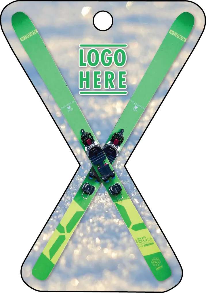 Full Color Acrylic Ornaments - Skis