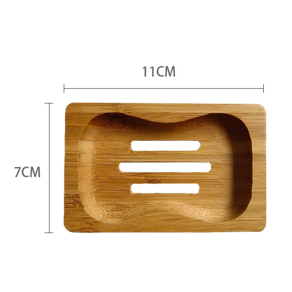 Bamboo Soap Dish Tray 4 Shapes 7
