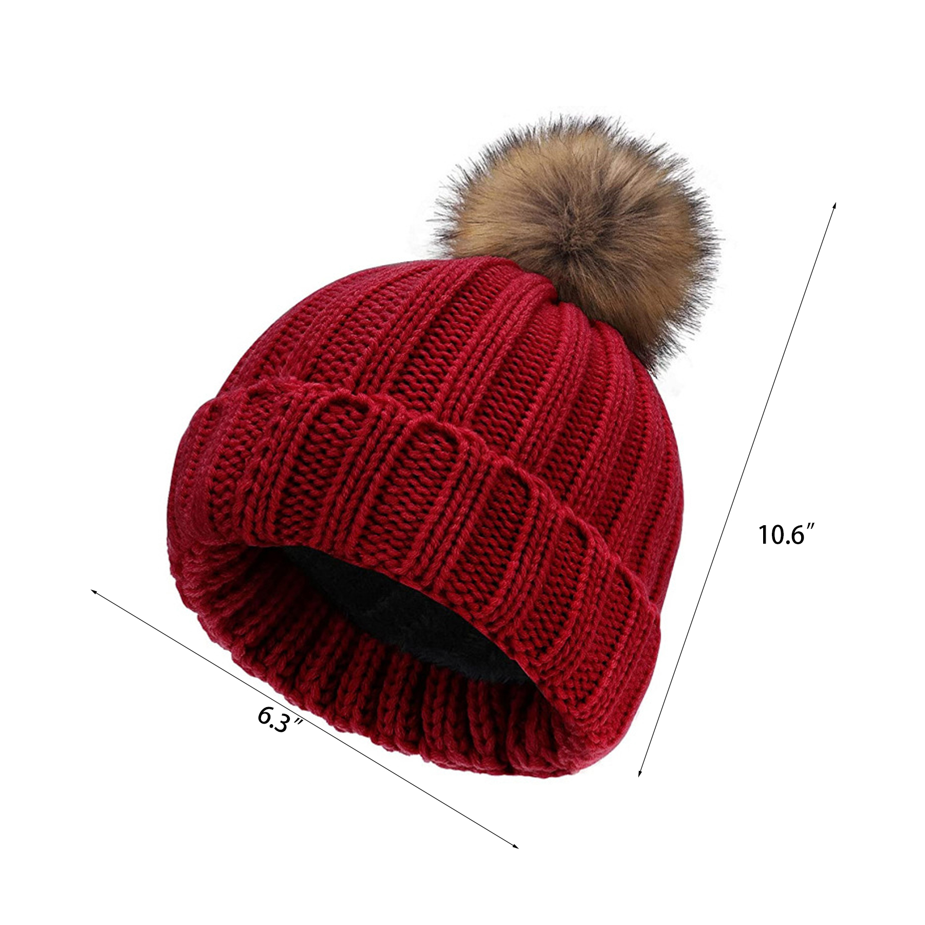 Boys and Girls Hairball Knit Cap 3