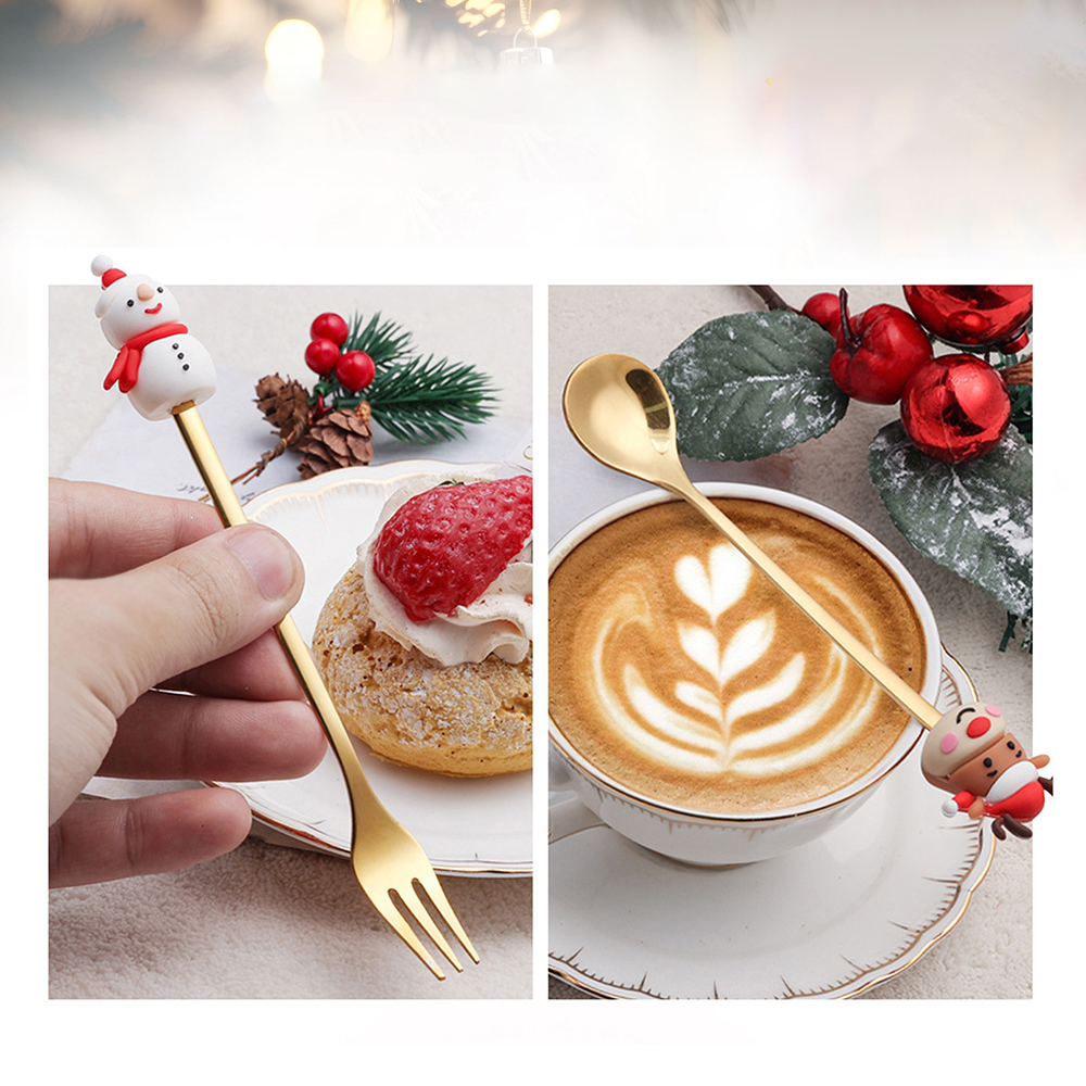Christmas Stainless Steel Spoon And Forks Set 3