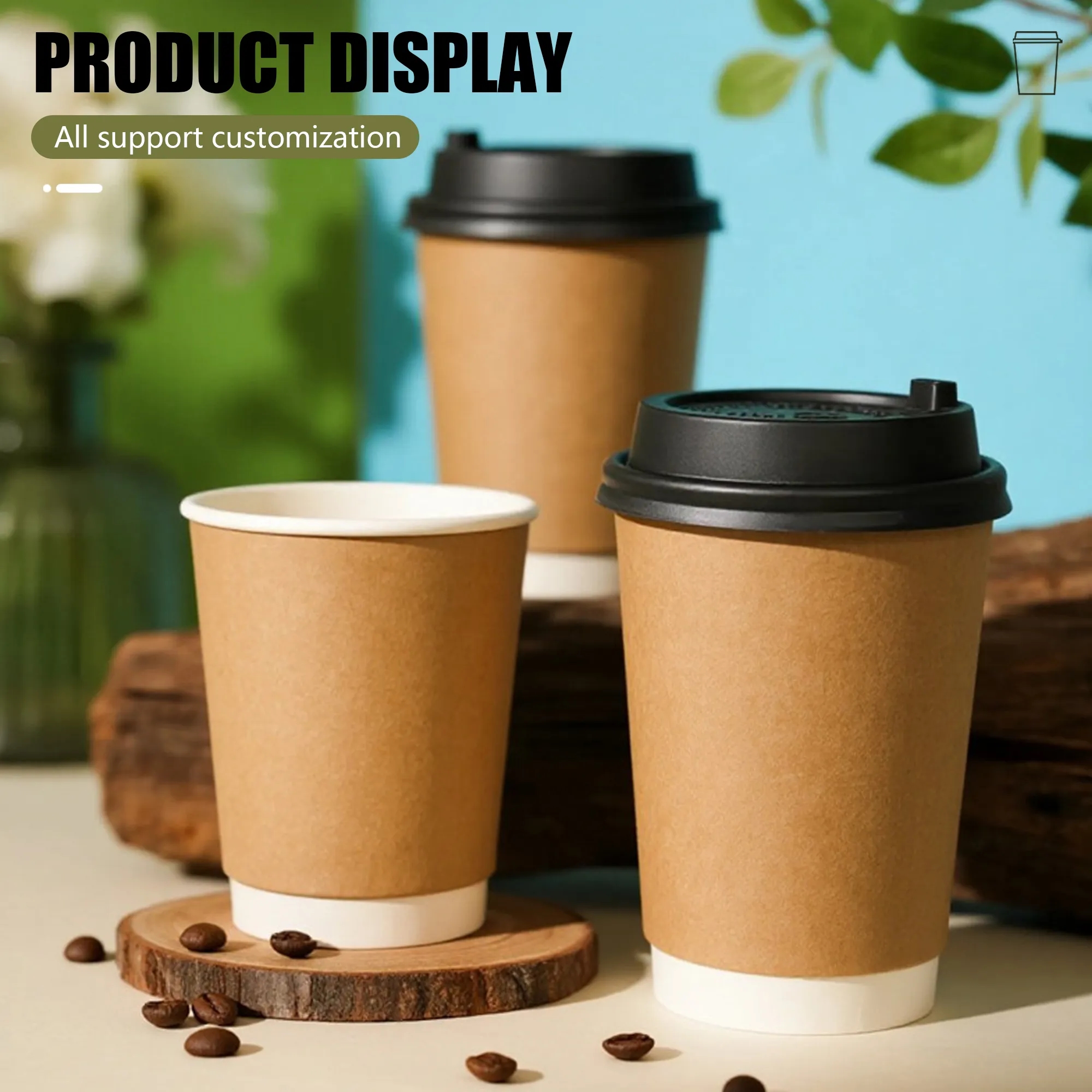 9oz Insulated Paper Cup With Lid Free Shipping 4