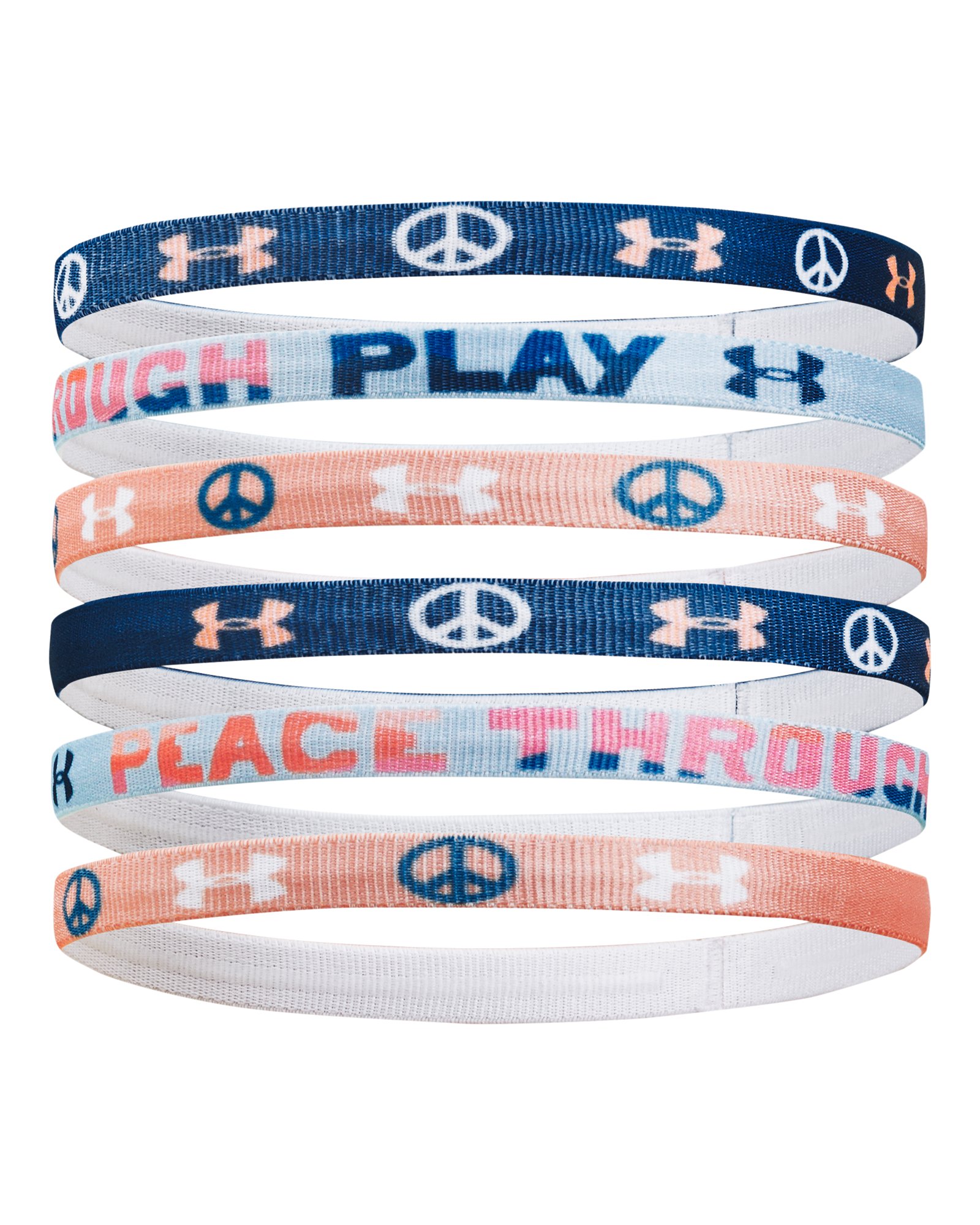 UA Graphic Girls' 6 Pack Headbands 25