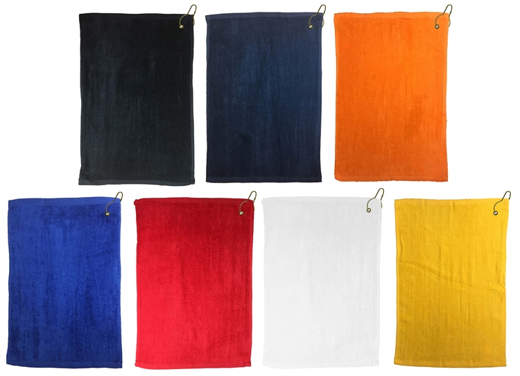 11" x 17" Golf Towel with Grommet and Hook 1
