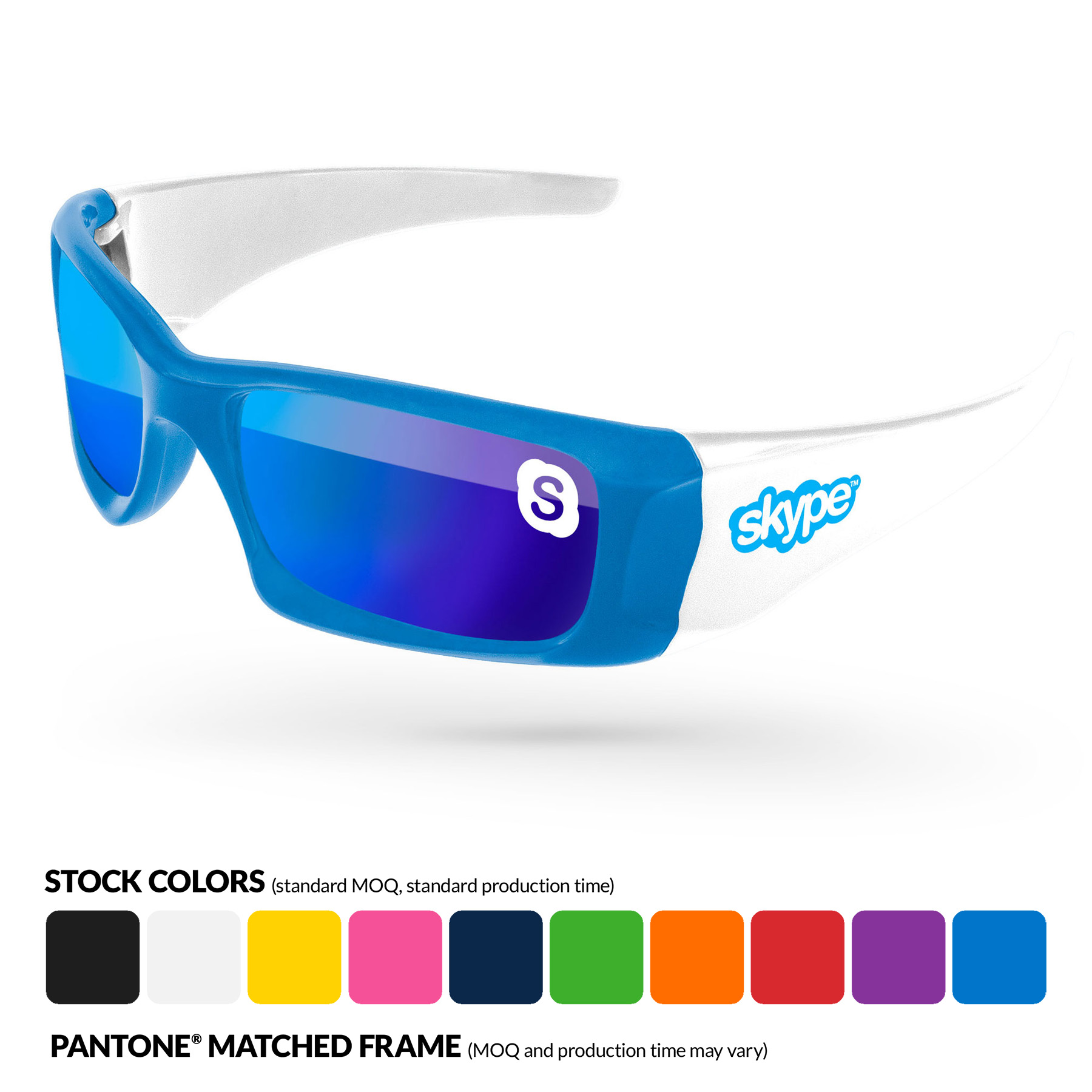2-Tone Wrap Mirror Sunglasses 13