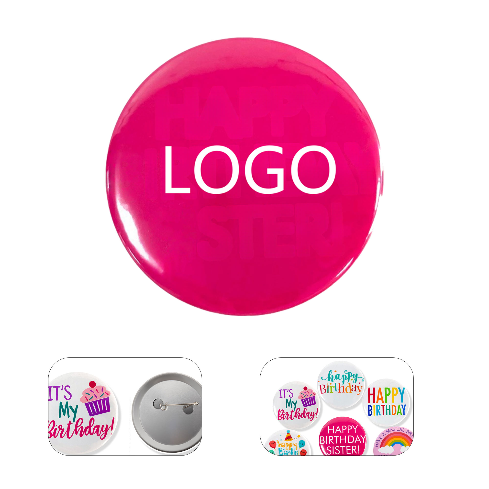 Customized Round Button Badges 4