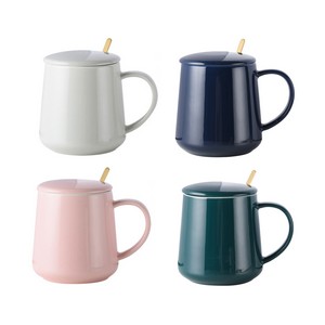 Couple Ceramic Coffee Mug With Solid Color Finish 10