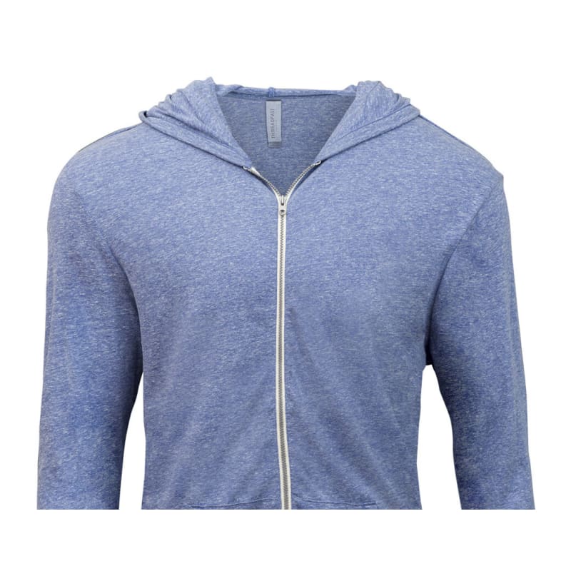 Threadfast Apparel Unisex Triblend Full-Zip Light Hoodie 22