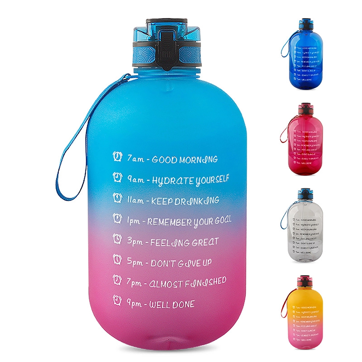 Motivational 1 Gallon Water Jug - with Straw & Time Marker 4