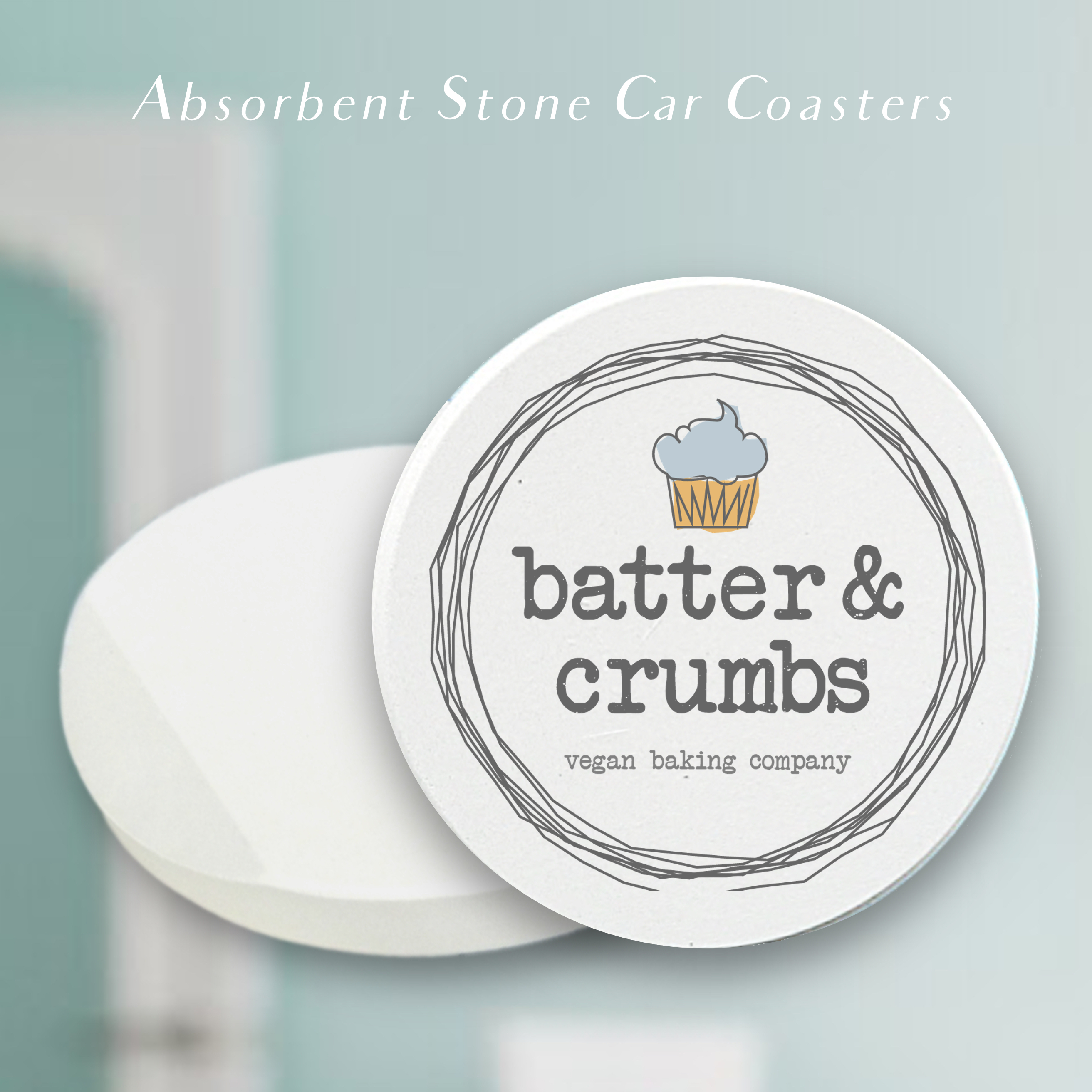 Absorbent Stone Car Coaster (2.5" Diameter) 4