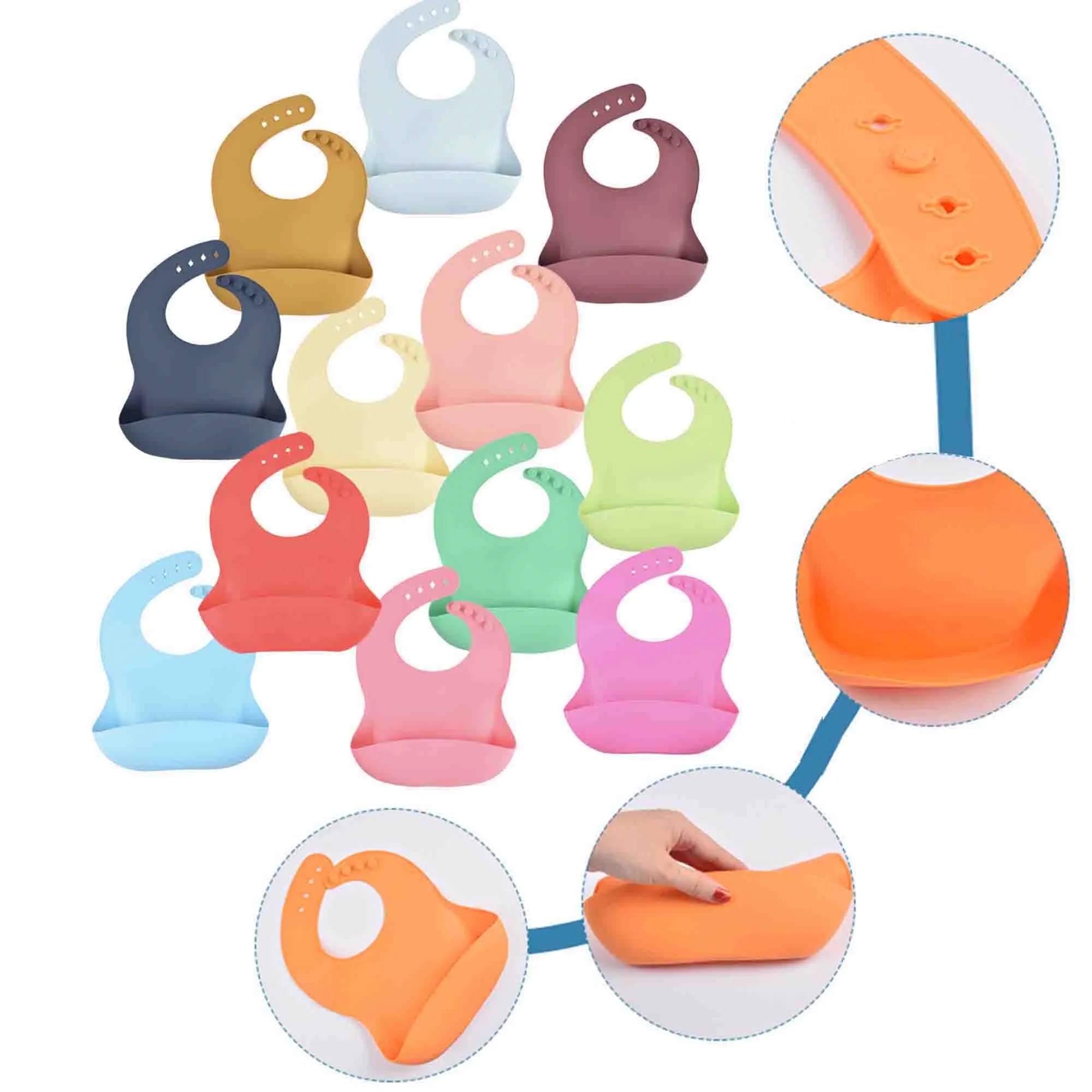 Silicone Waterproof Baby Bib 3