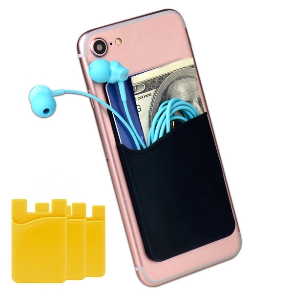 Silicone Phone Wallet Stick On 3