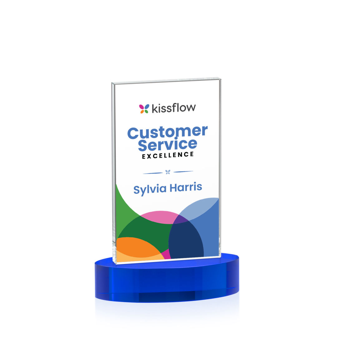 Heathrow VividPrint™ Award on Alberton Base - Blue 11