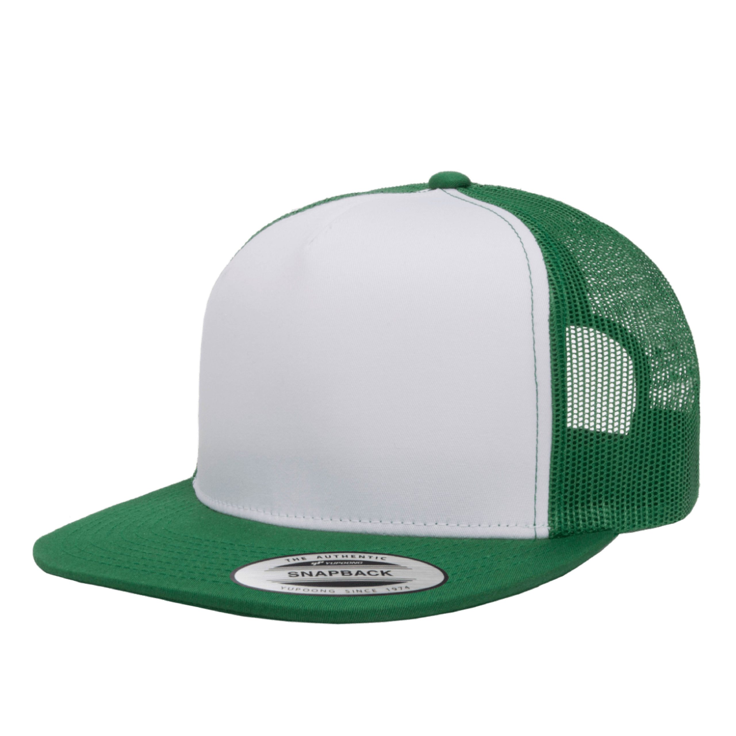 Yupoong 6006 YP Classics Five-Panel Classic Trucker Hat with Leatherette Patches or Embroidery 46