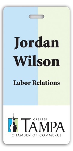 Laminated Personalized Name Badge (4.375x2.125") Rectangle