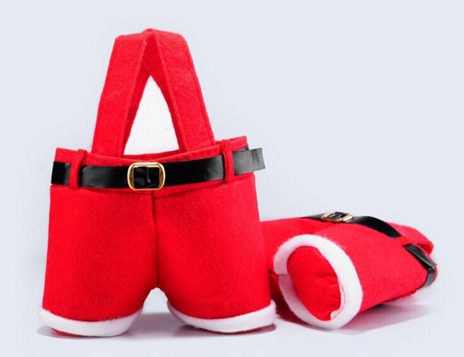 Santa Pants Candy Wine Bottle Bags 2