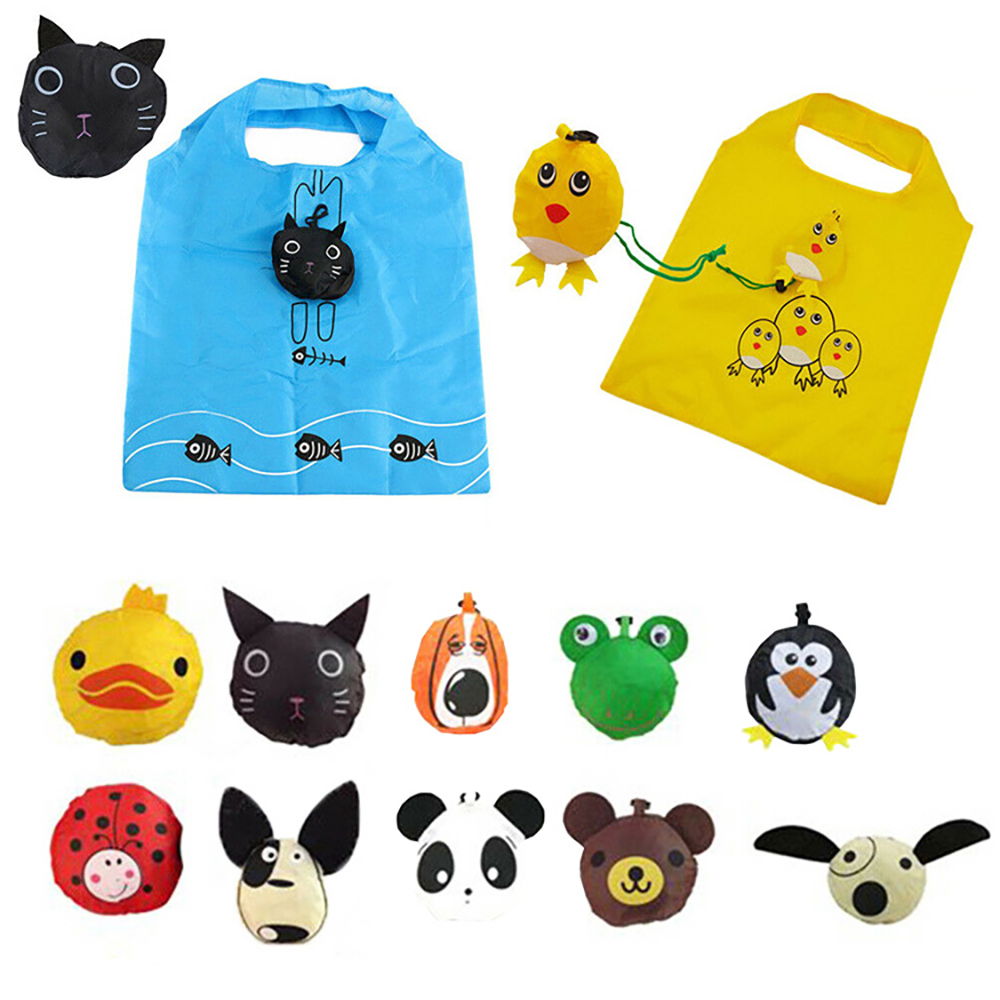 Animal Designed Folding Shopping Eco Tote Bag 2