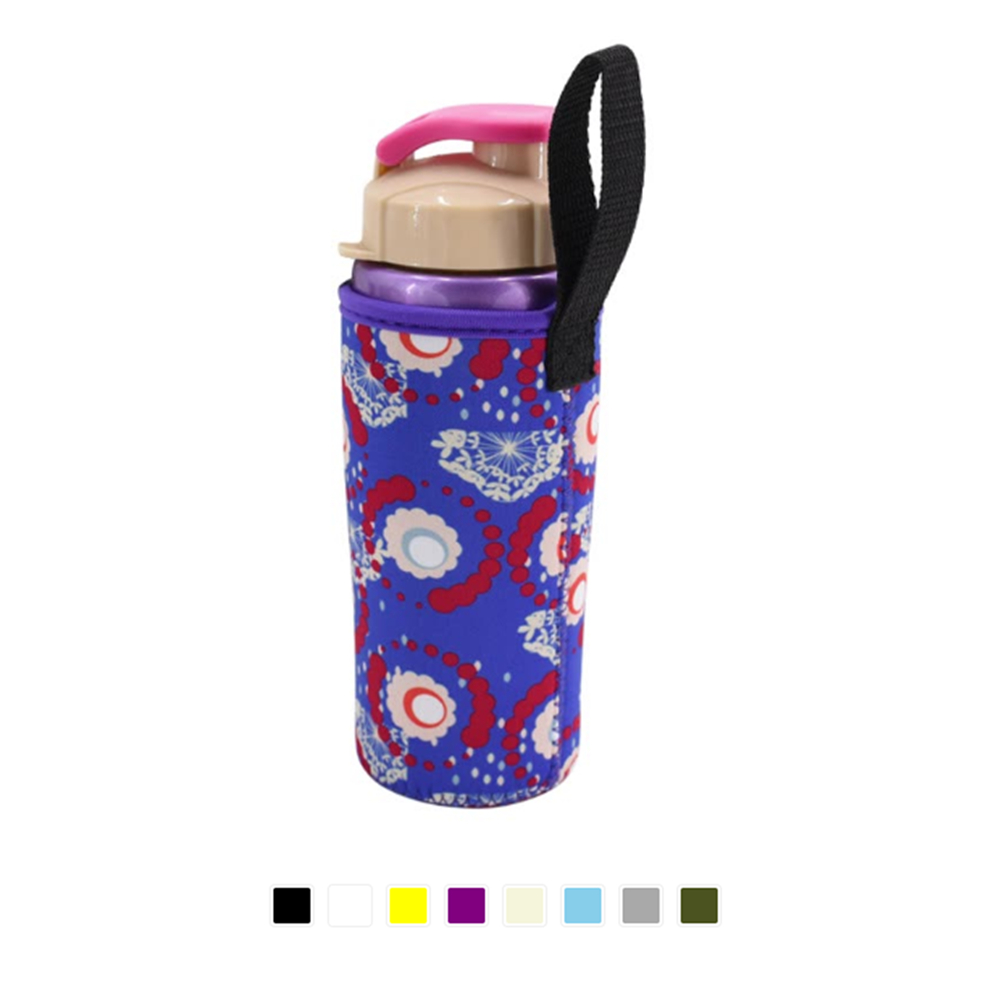 Neoprene Water Bottle Coolie With Handle, custom koozie with logo imprint 5
