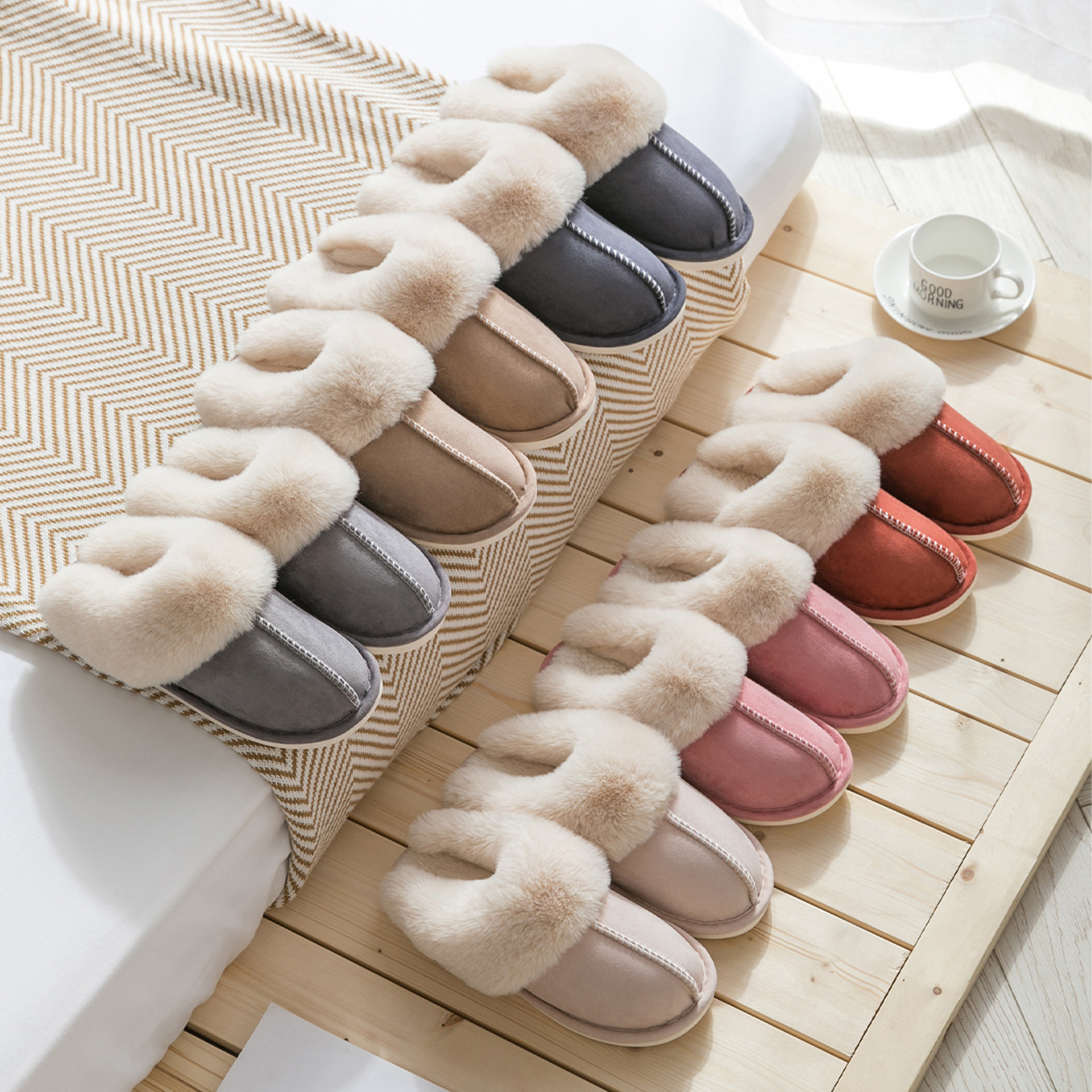 Suede Indoor And Outdoor Warm Slippers 5