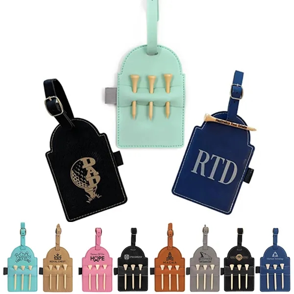 2-in-1 Golf Bag Tags With Tees 4