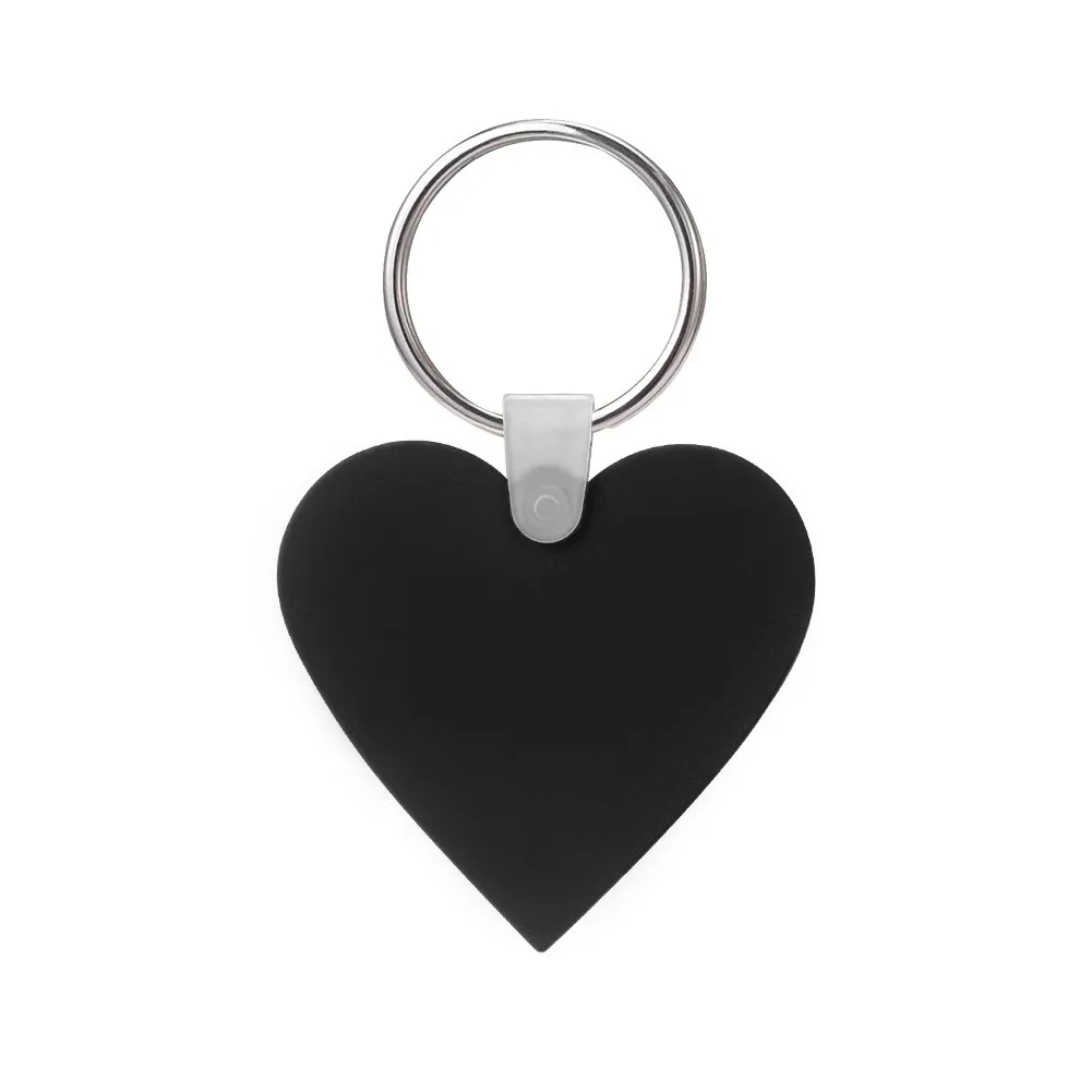 Custom Heart Shaped Silicone Key Tag 1