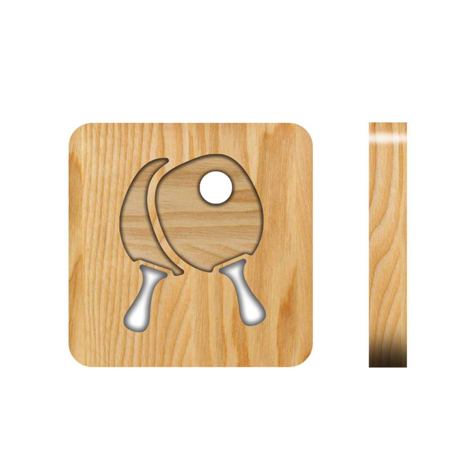 Solid Wood Hollow 3D Night Light 4