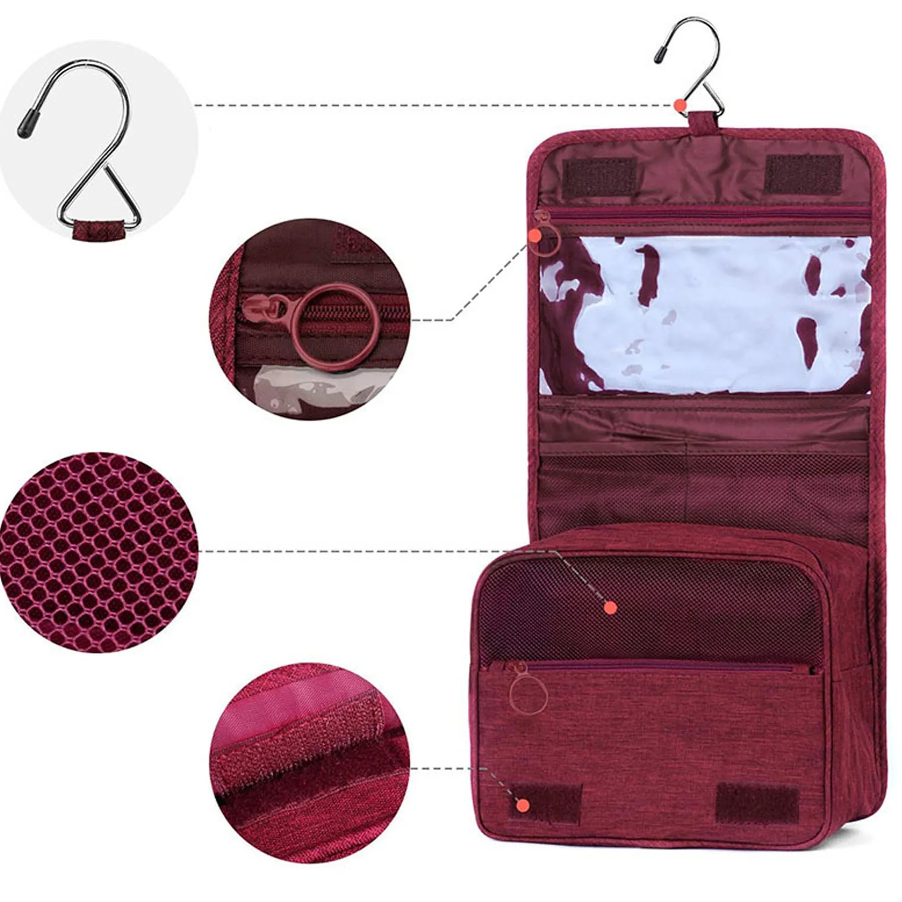 Large Capacity Portable Travel Cosmetic Bag 6