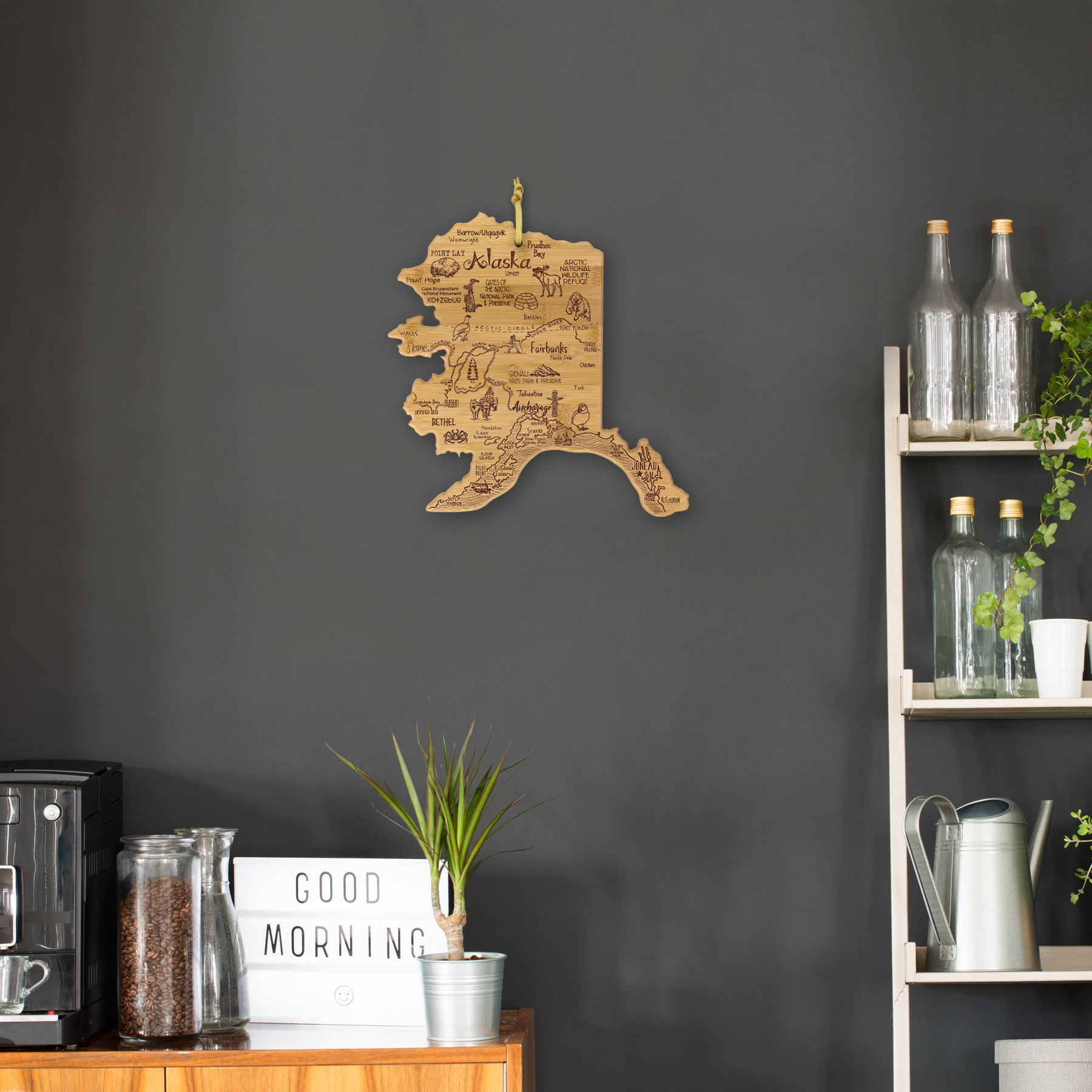 Destination Alaska Cutting & Serving Board 13
