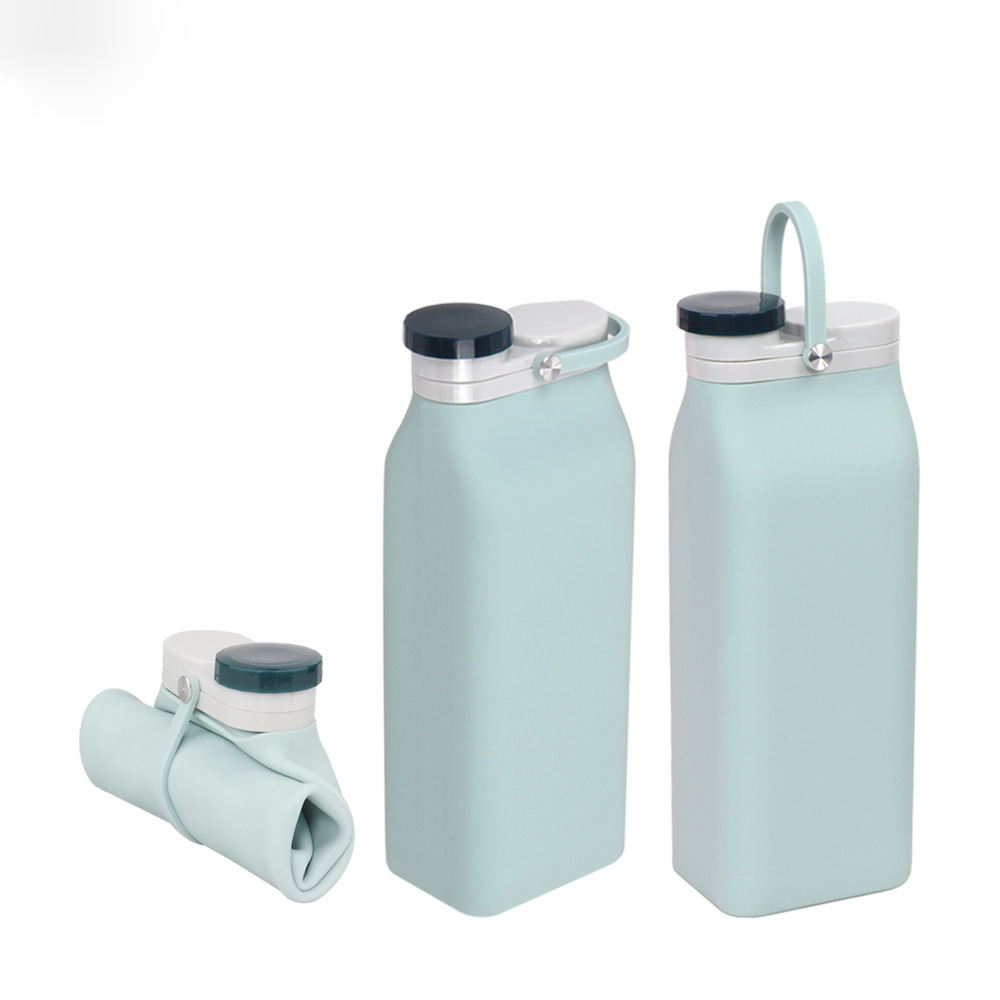 600ml Curl Folding Silicone Milk Water Bottle 6