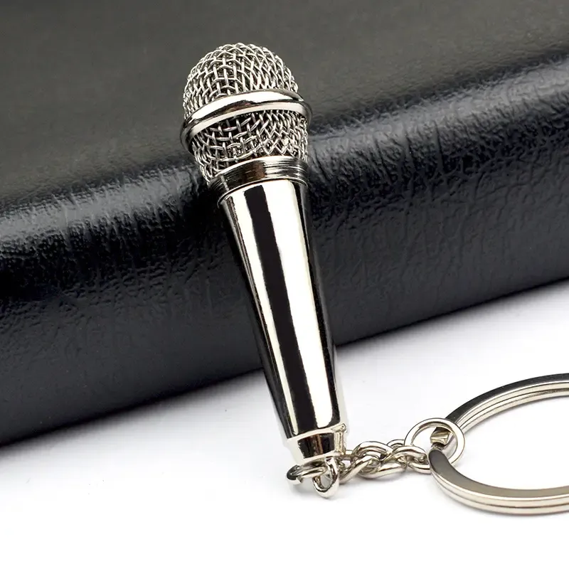 Metal Microphone Keychain 4