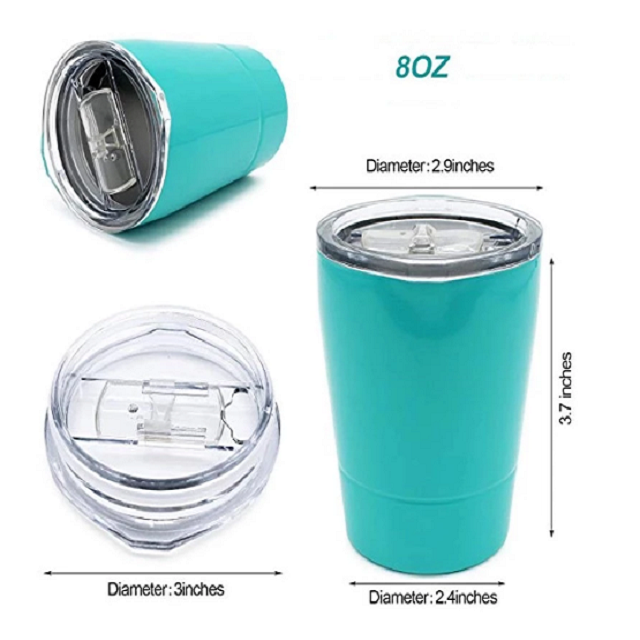 Kids Stainless Steel Tumbler with Lid and Straw 8 oz 5