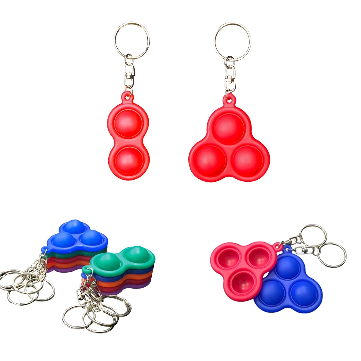 Silicone Bubble Popper Fidget Keychain 5