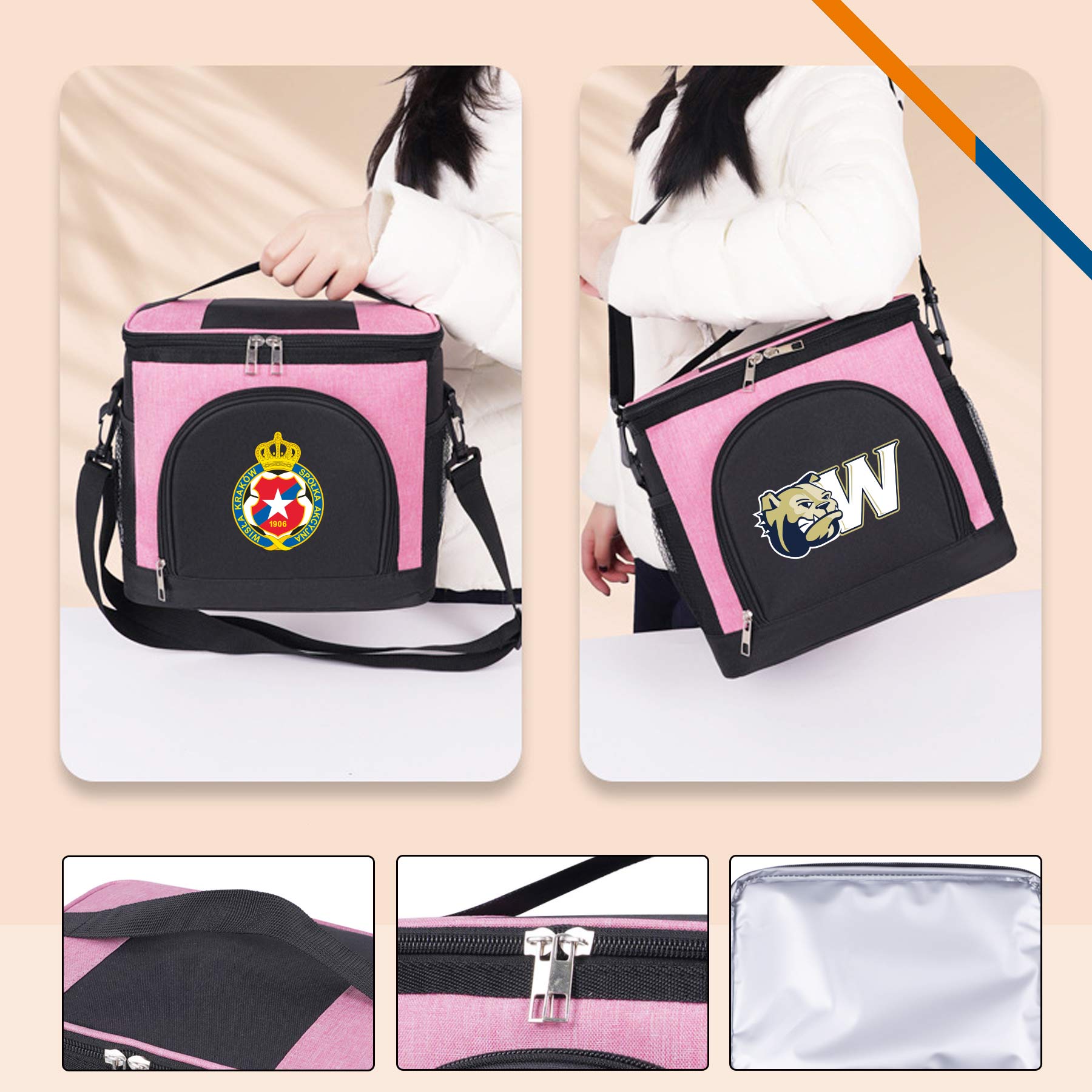 Zoki PEVA Crossbody Lunch Cooler Bag 7