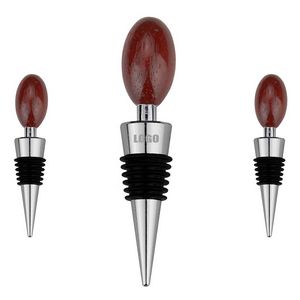 Unique Wooden Oval Shaped Wine Cork Bottle Stopper 4