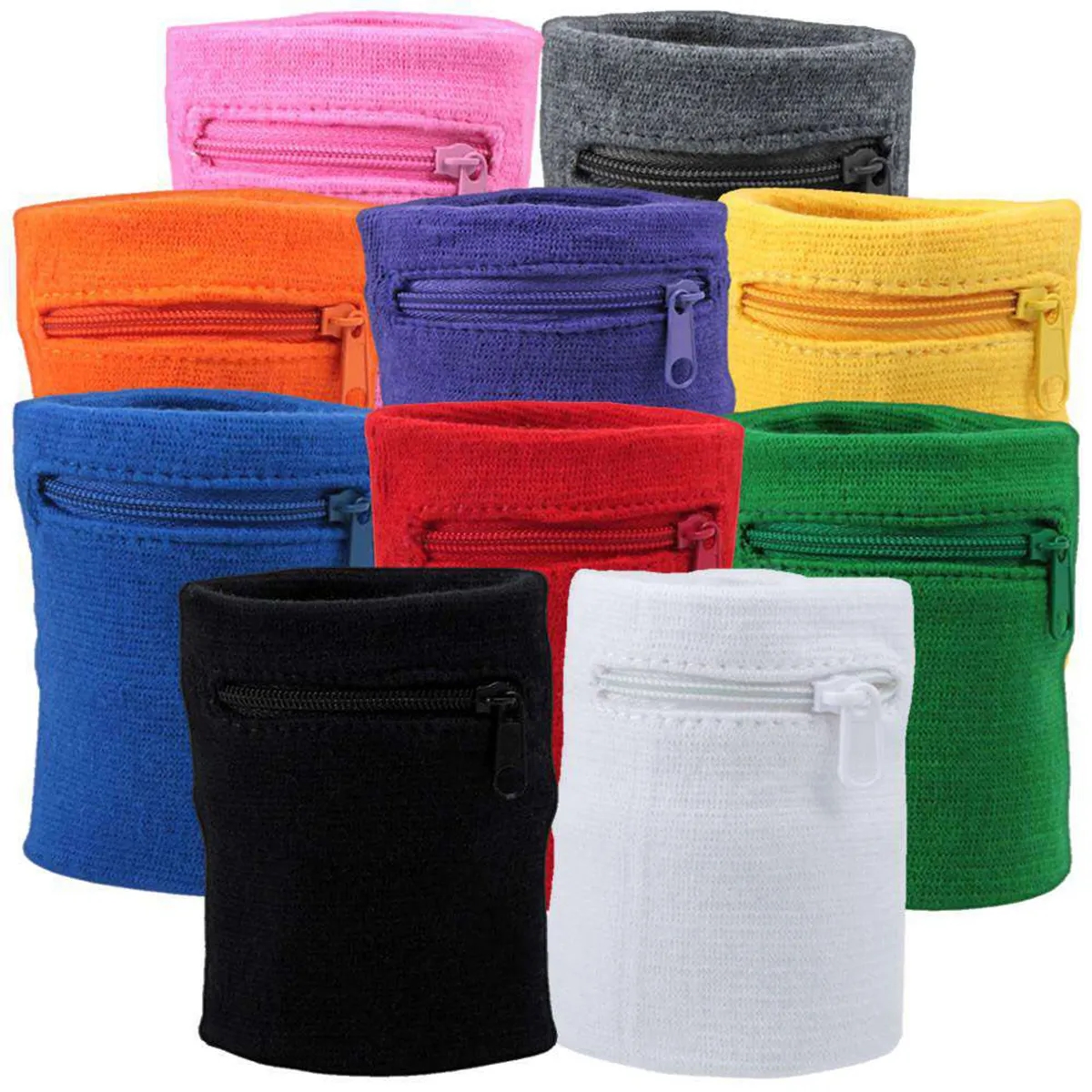Sports Wrist Zipper Sweatband Wallet Pouch Bag 5