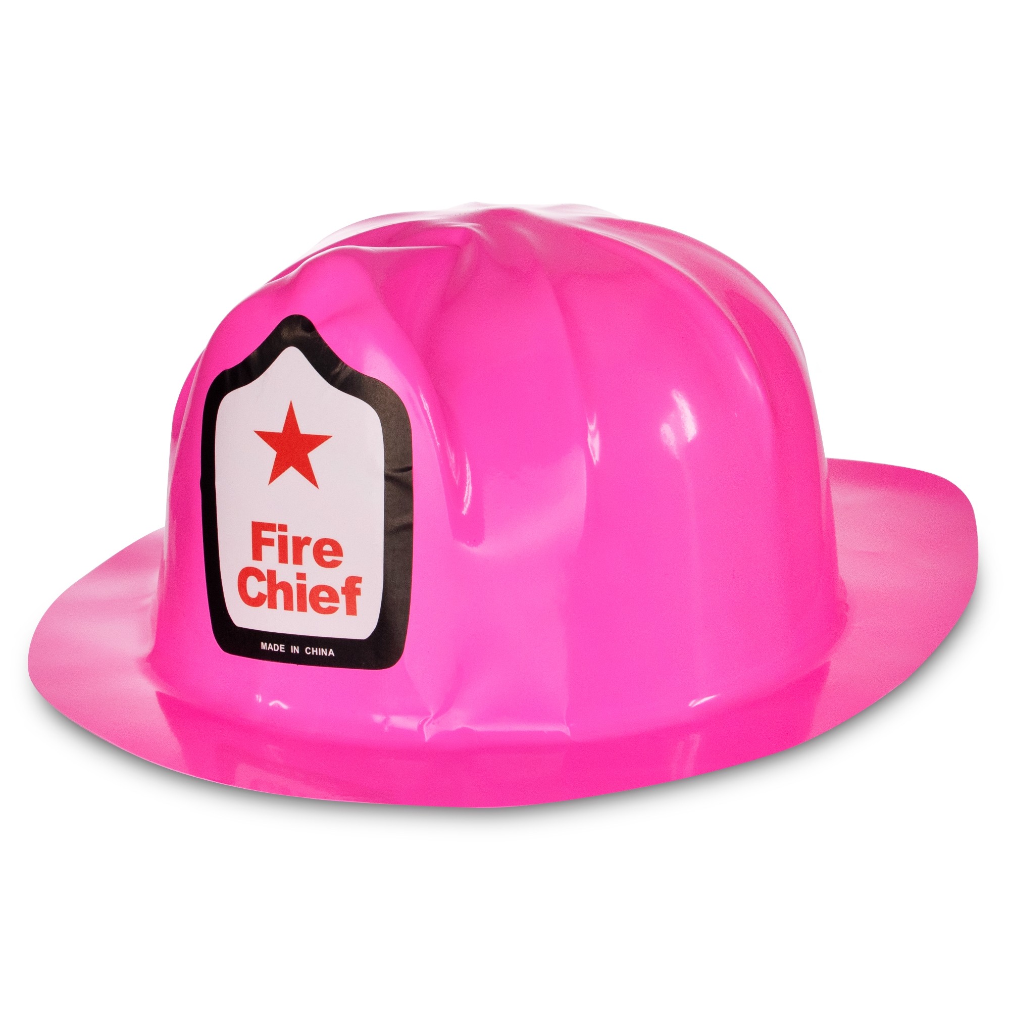 Pink Plastic Novelty Fire-Fighter Hat 3