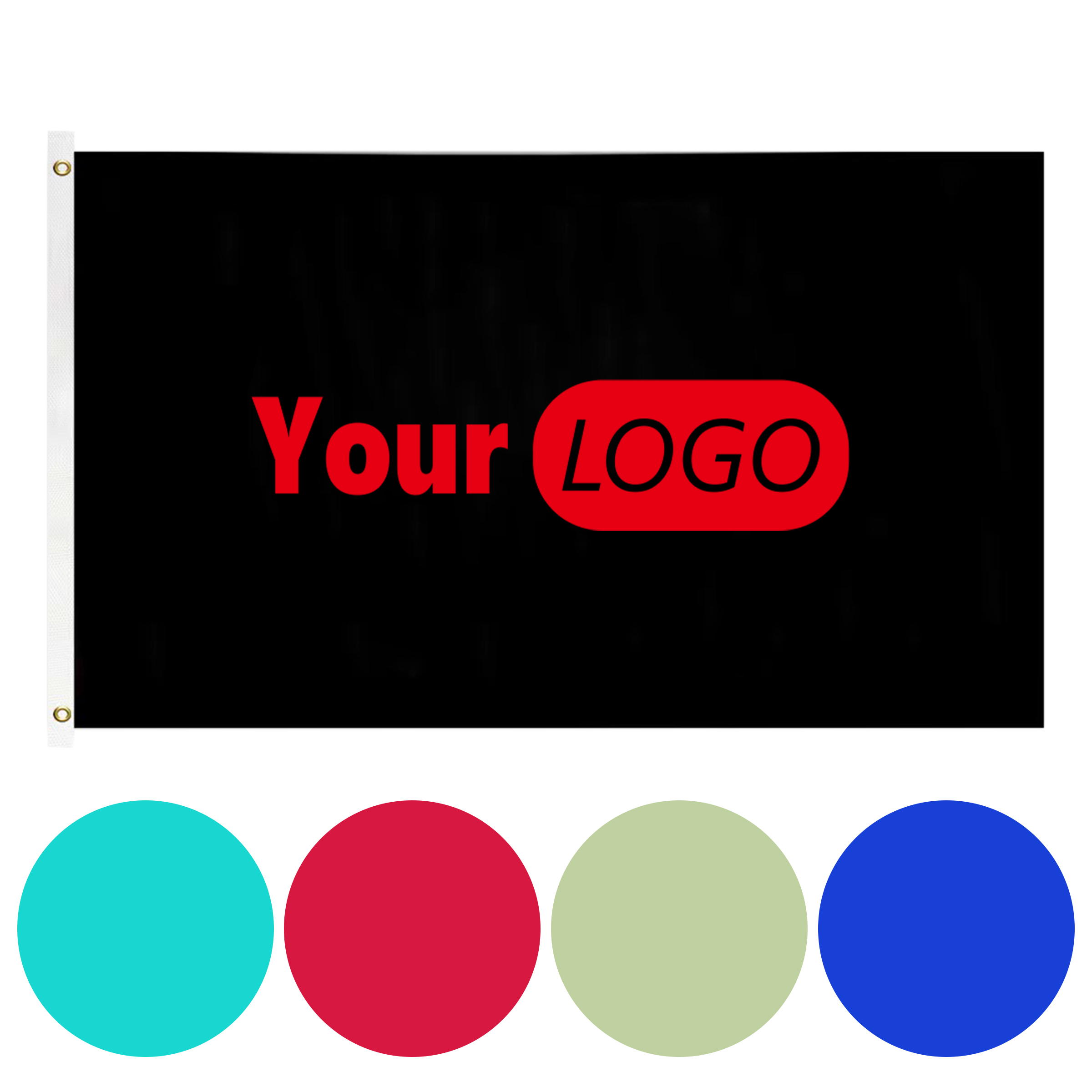 Microfiber Cloth Vivid Custom Flags With Your Logo 2