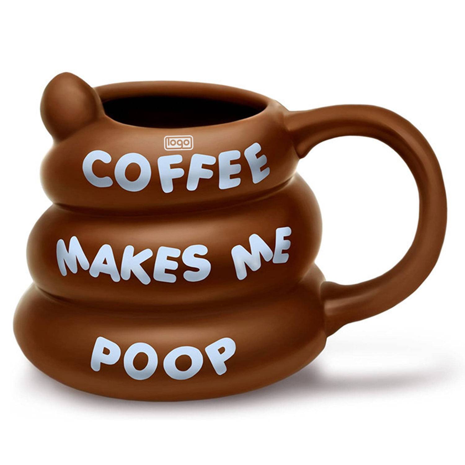 14oz Poop Shape Funny Ceramic Mug w/ Handle 12