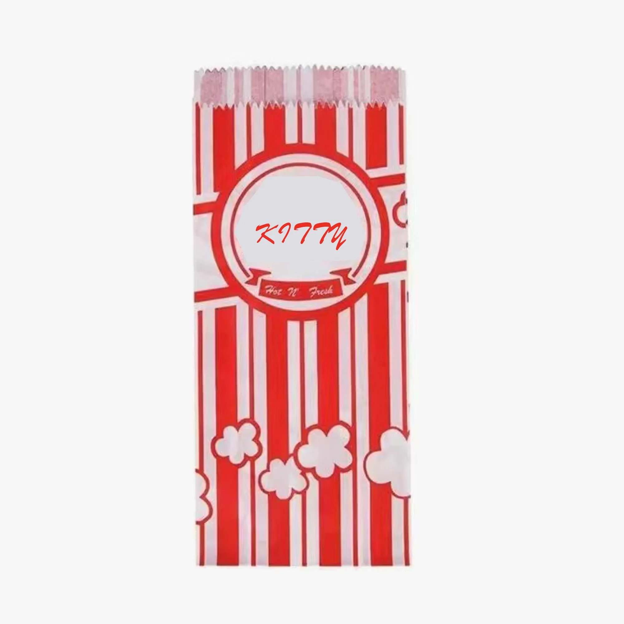 Custom Disposable Popcorn Greaseproof Paper Bags 2