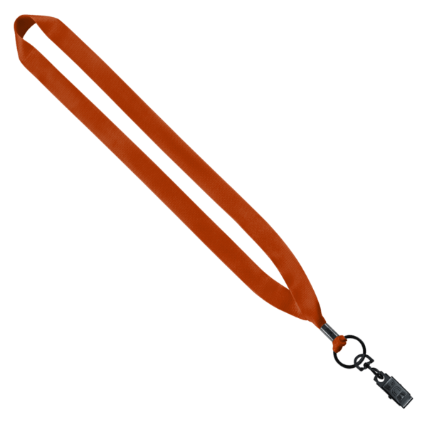 3/4" Polyester Lanyard with Metal Crimp & Bulldog Clip 3