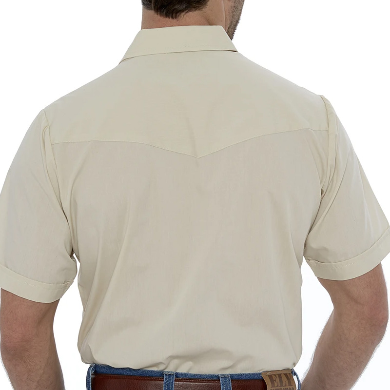 ELY Short Sleeve Solid Western Shirt 2