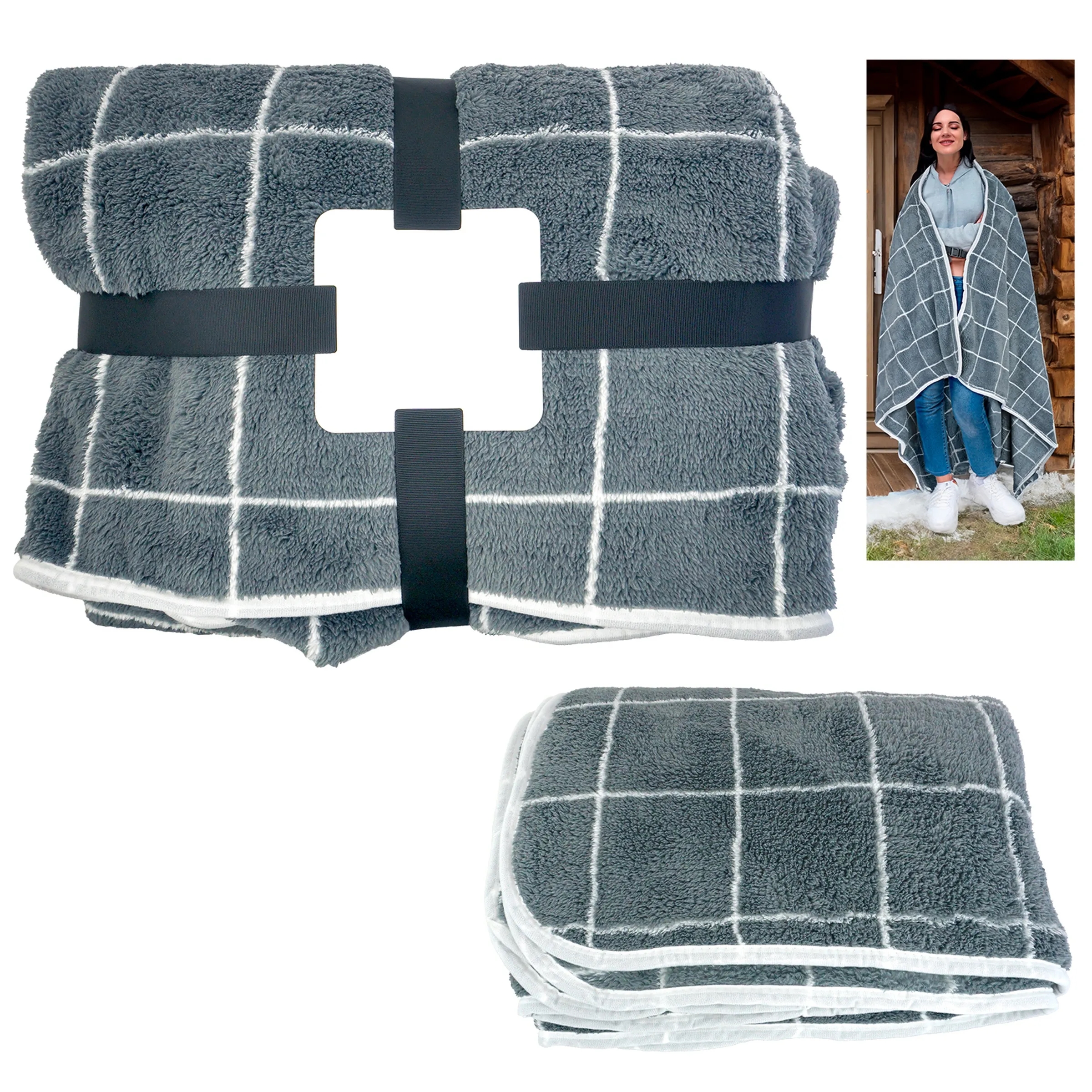 Gift Wrapped Plaid Recycled Blanket 5