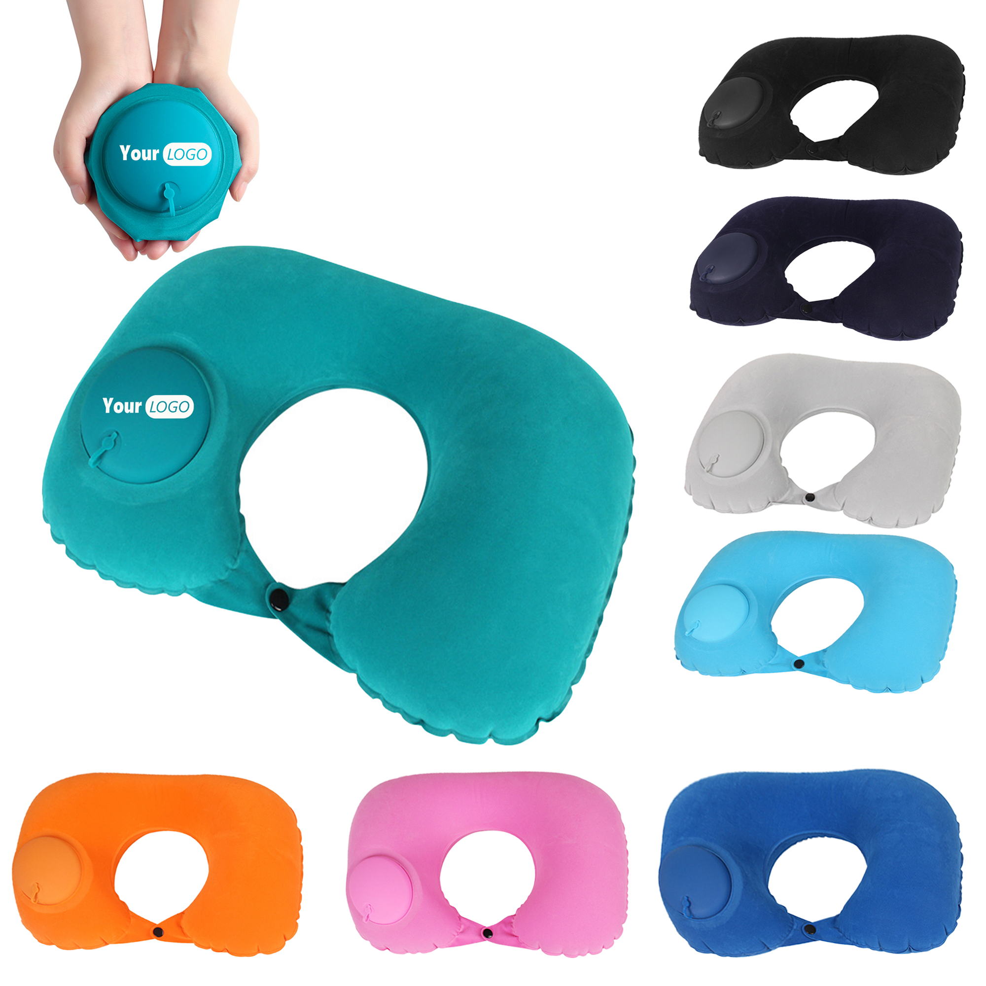Inflatable U-shaped Travel Neck Pillow MOQ20 2