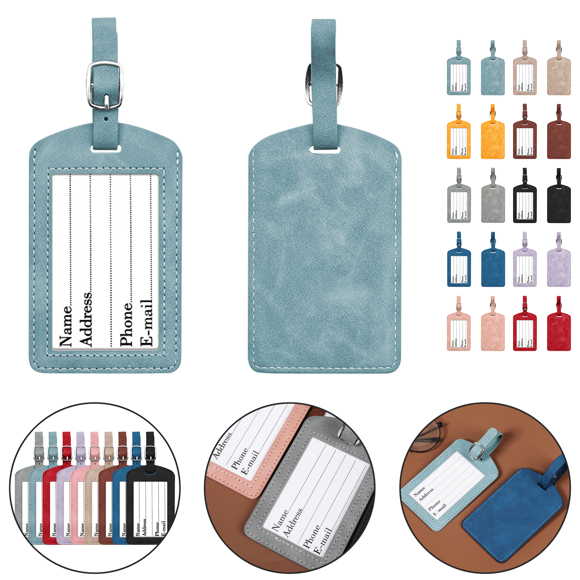 Premium Soft-Touch PU Luggage Tag 12