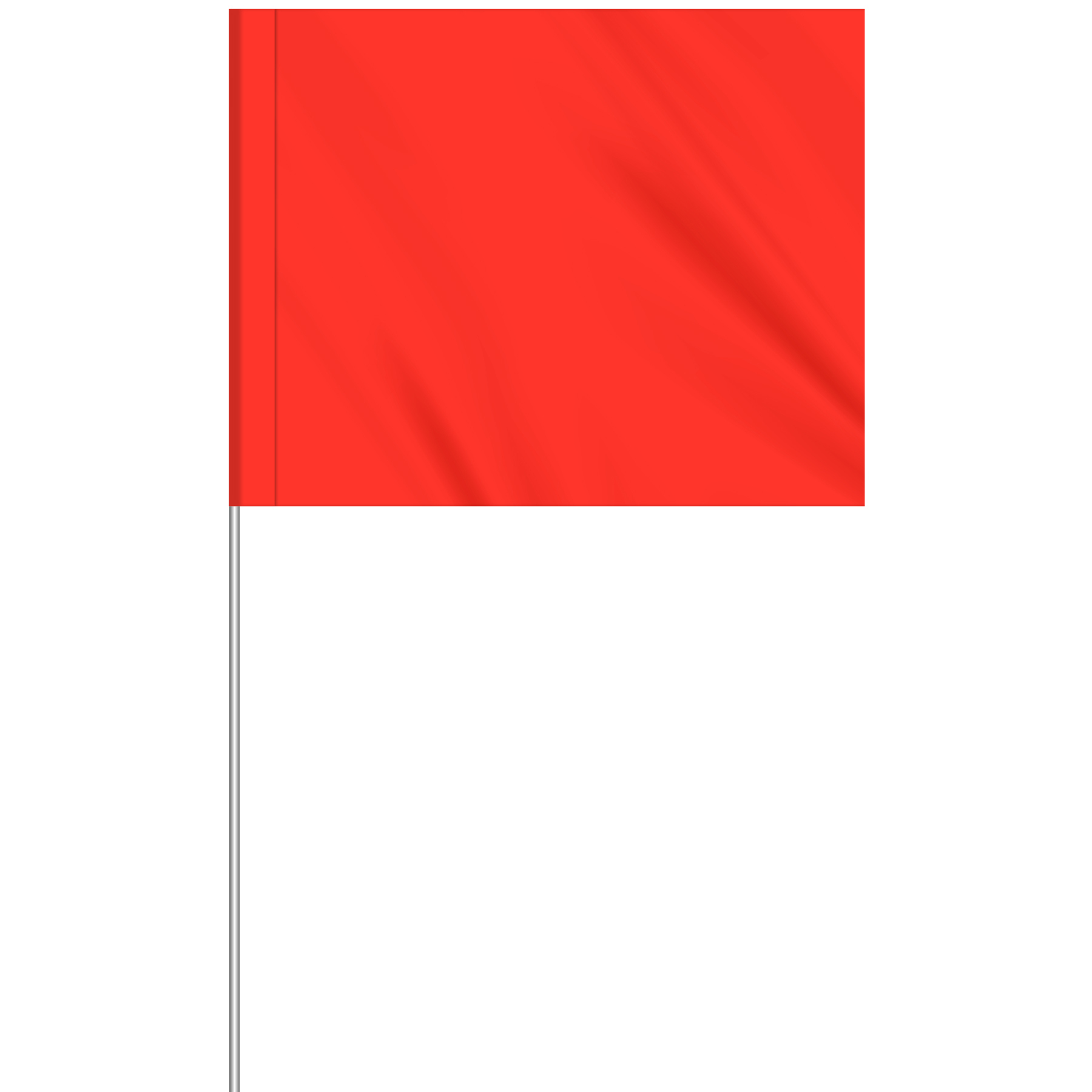 1-Color 4" x 5" Custom Vinyl Marking Flag w/ 18" Fiberglass Staff 18