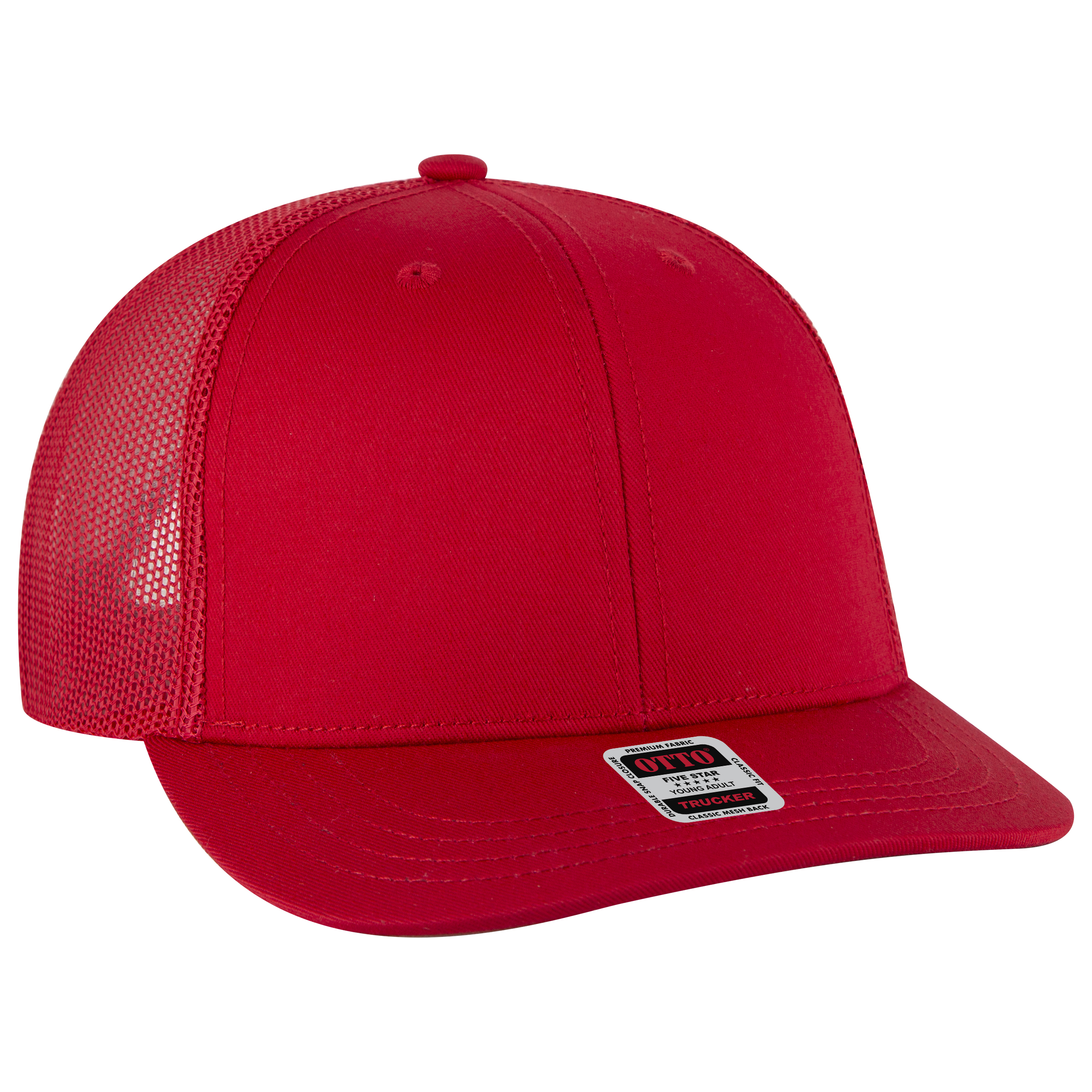OTTO CAP® 6 Panel Mid Profile Mesh Back Trucker Hat 38