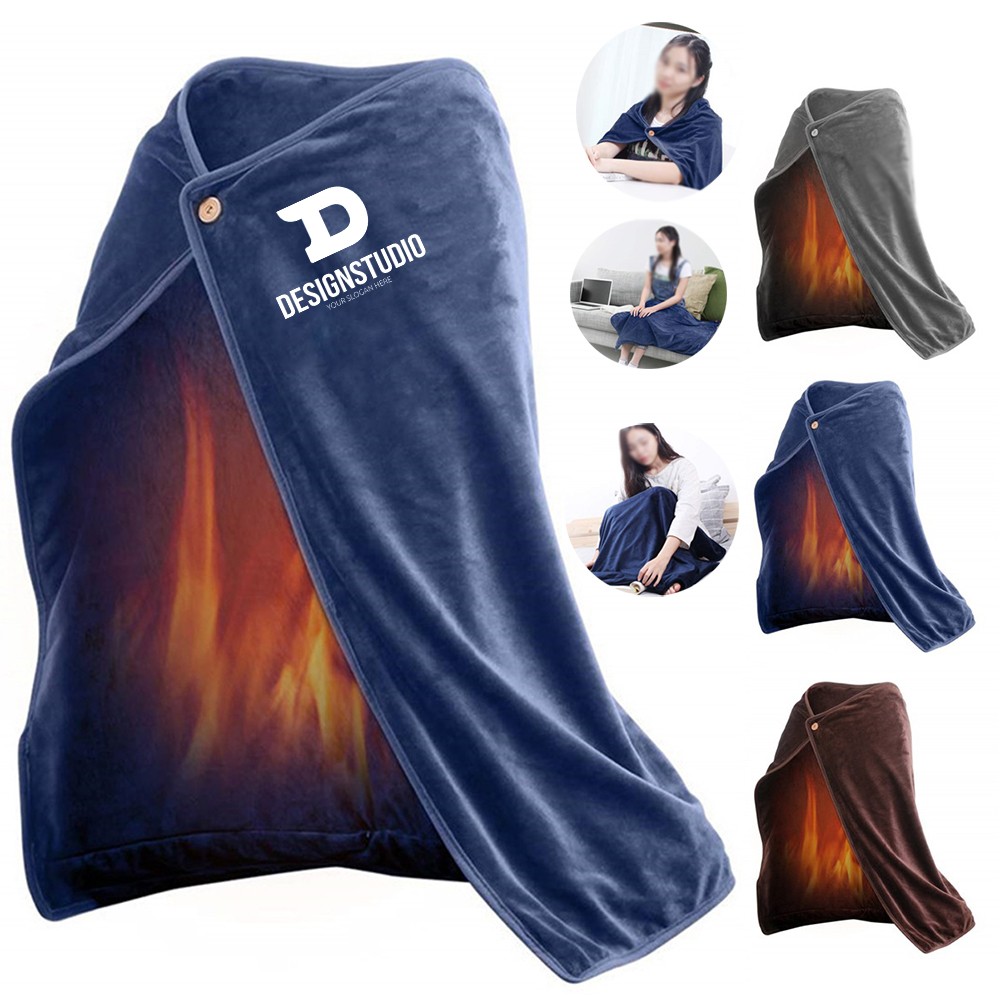 Usb Charging Wearable Heating Throw Blanket 2
