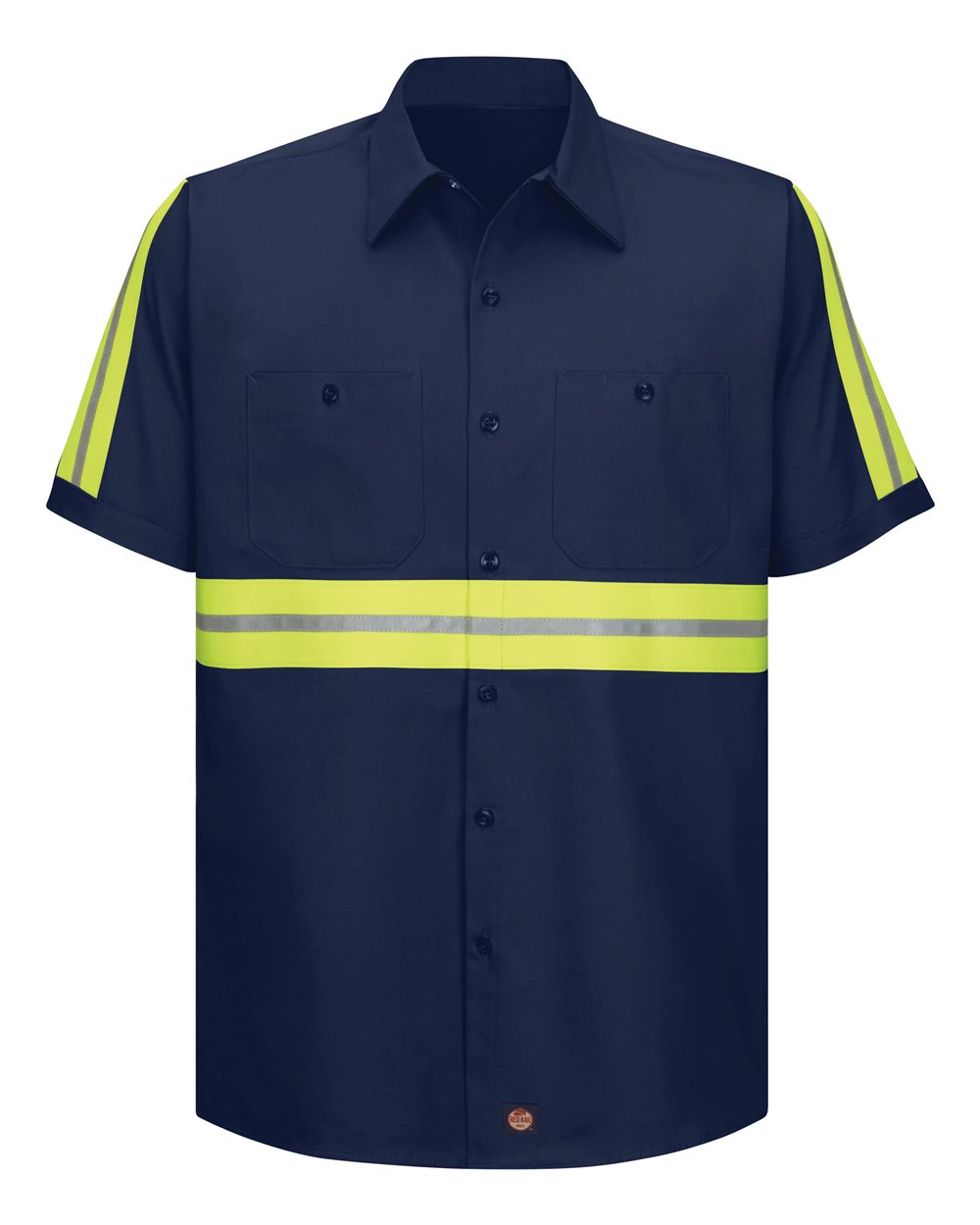 Men's Enhanced Visibility Short Sleeve Cotton Work Shirt - SC40E 7