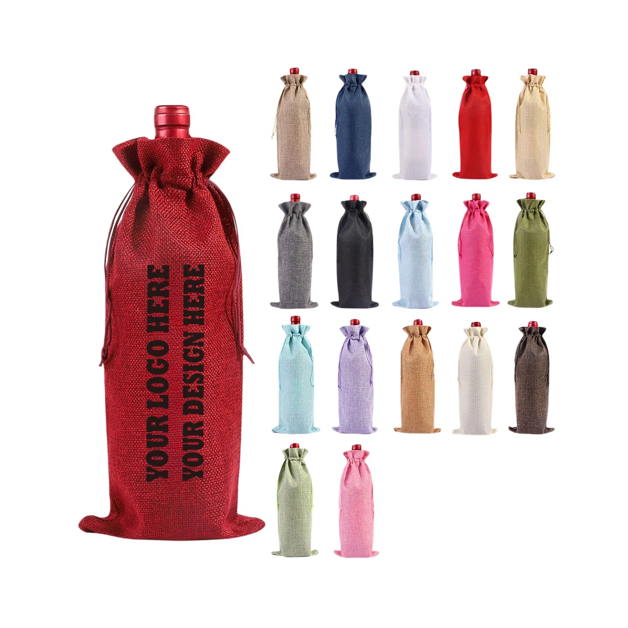 Red Wine Drawstring Bag