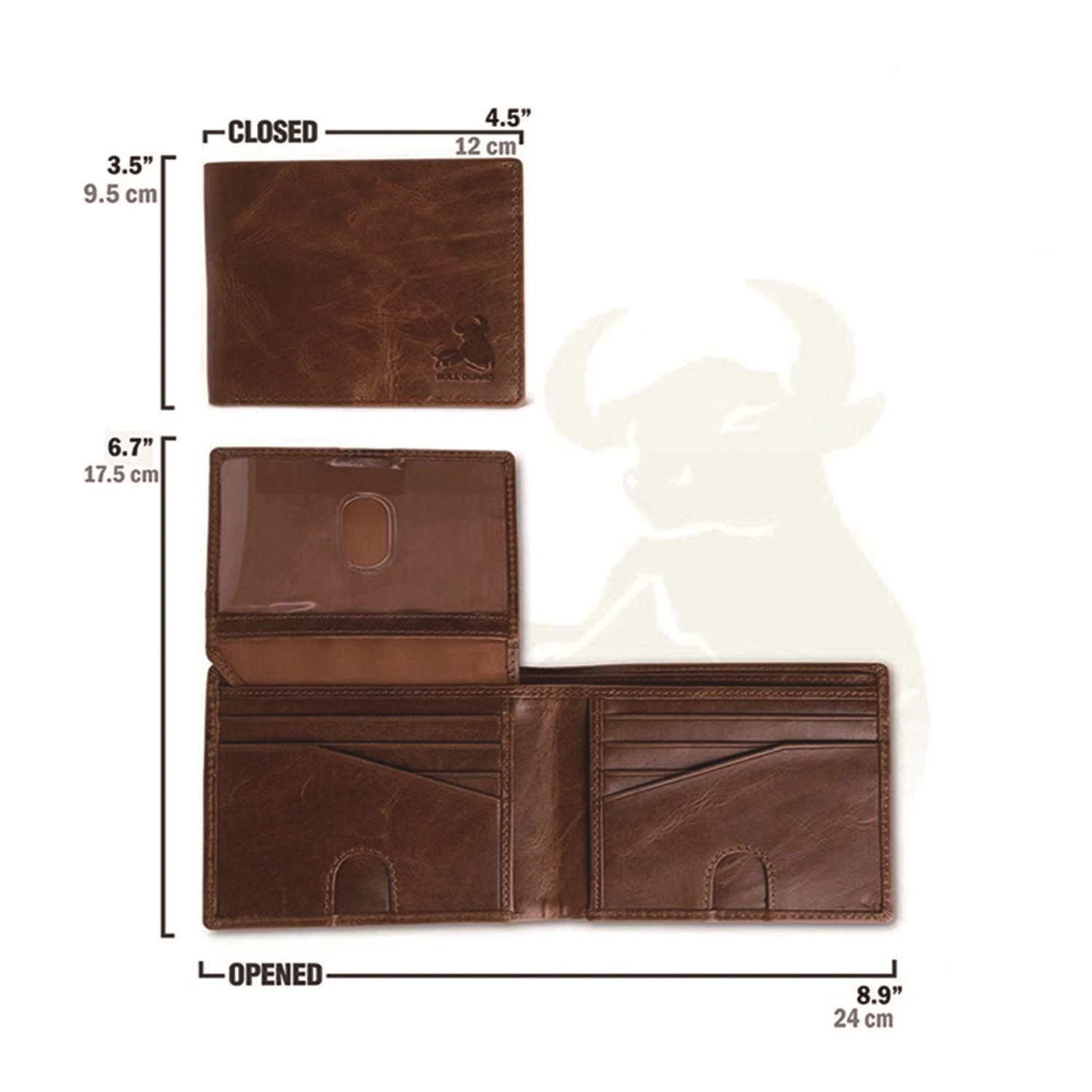 Men's Geniune Leather Bifold Wallet 2