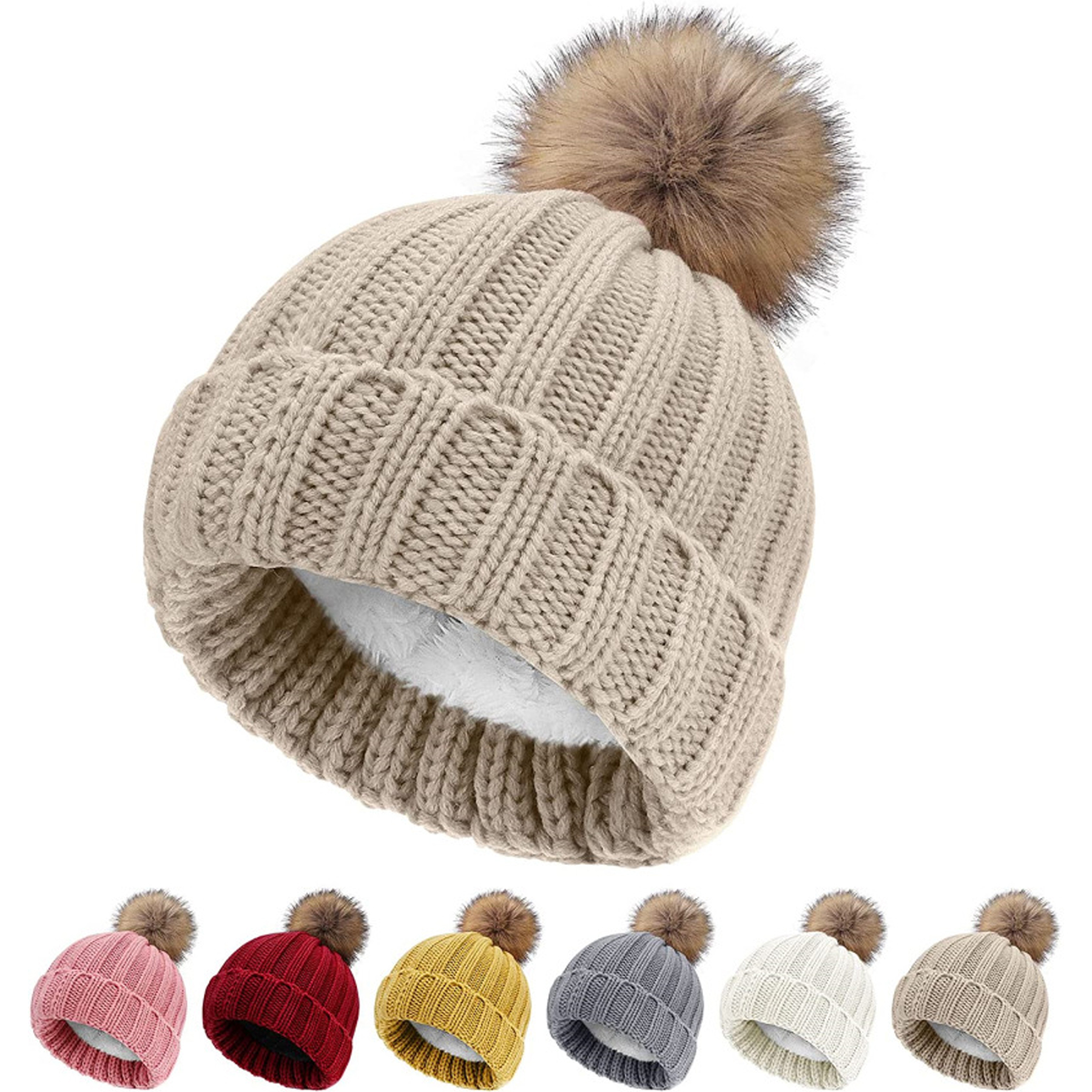 Boys and Girls Hairball Knit Cap 2